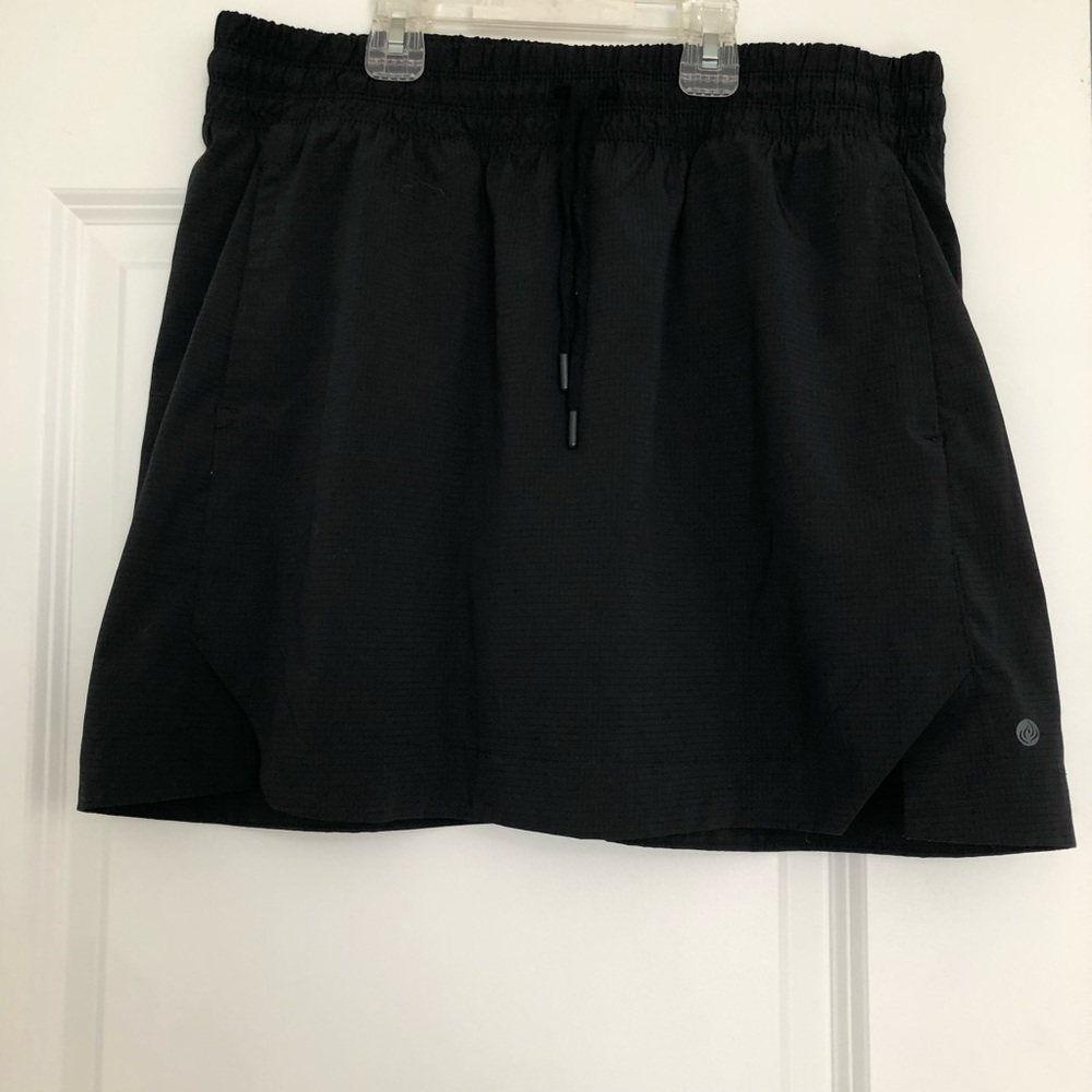 Alana Black Active Skort with Drawstring